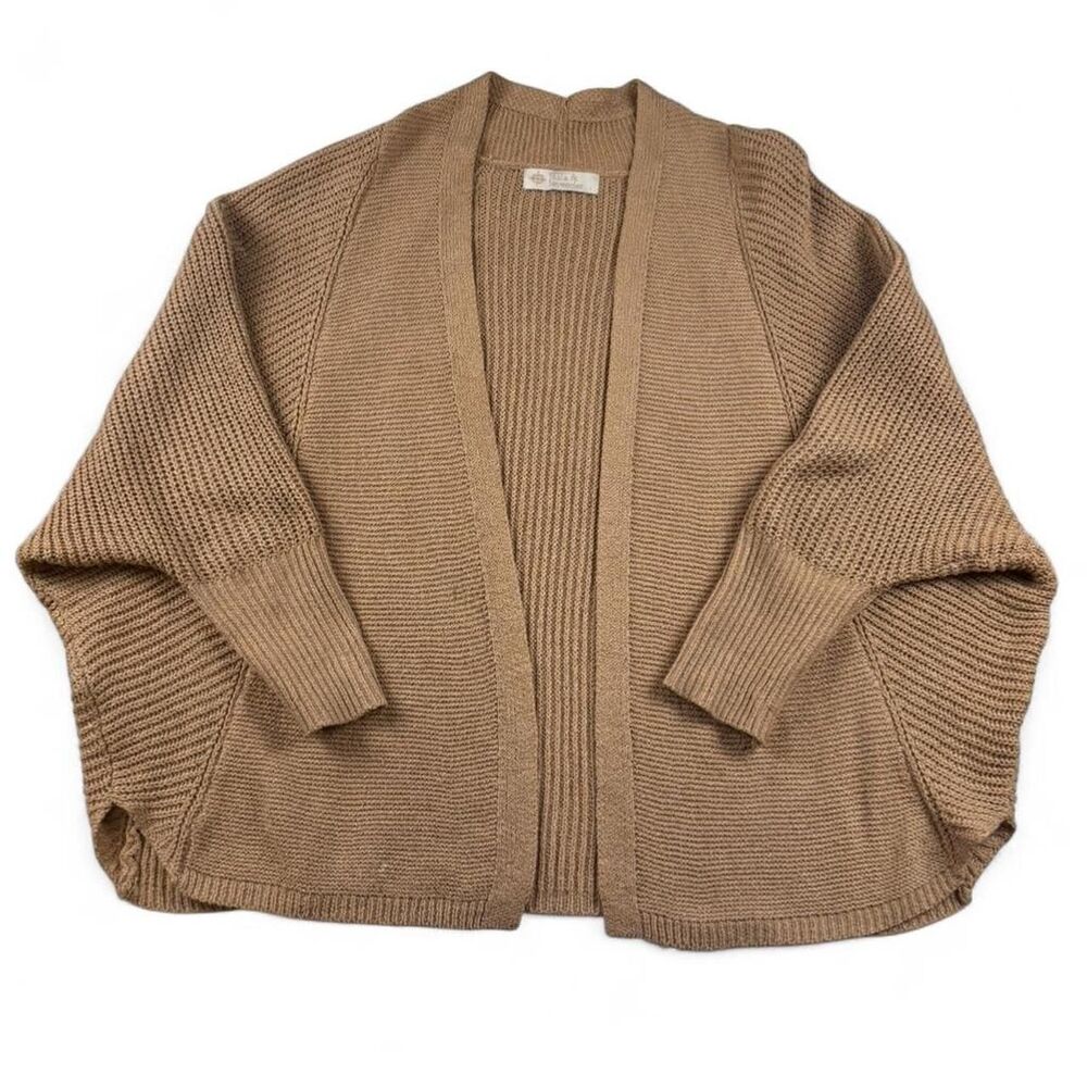 Leela & Lavender Women’s Beige Knit Cardigan Sweater Size Large